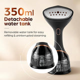 the kenstar fabrix garment steamer has 350ml detachable water tank which can be easy removed and easily refilling and uninterrupted steaming 