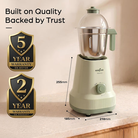This product has 5 years of warranty on motor and 2 years of warranty on product .