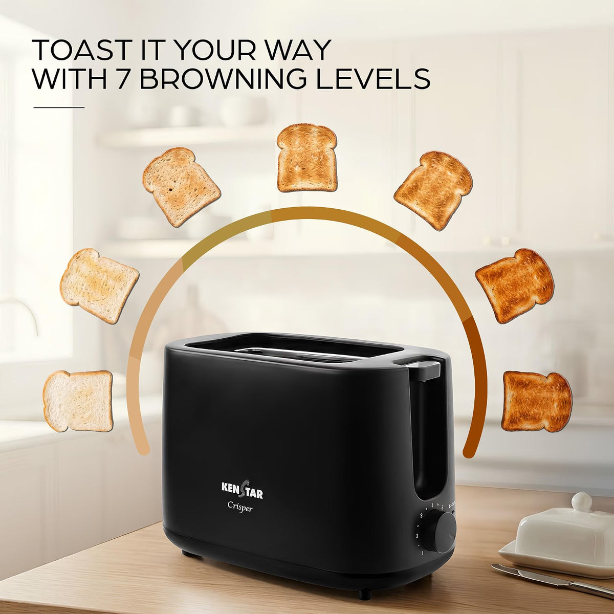 This Toaster has 7 Browning levels 