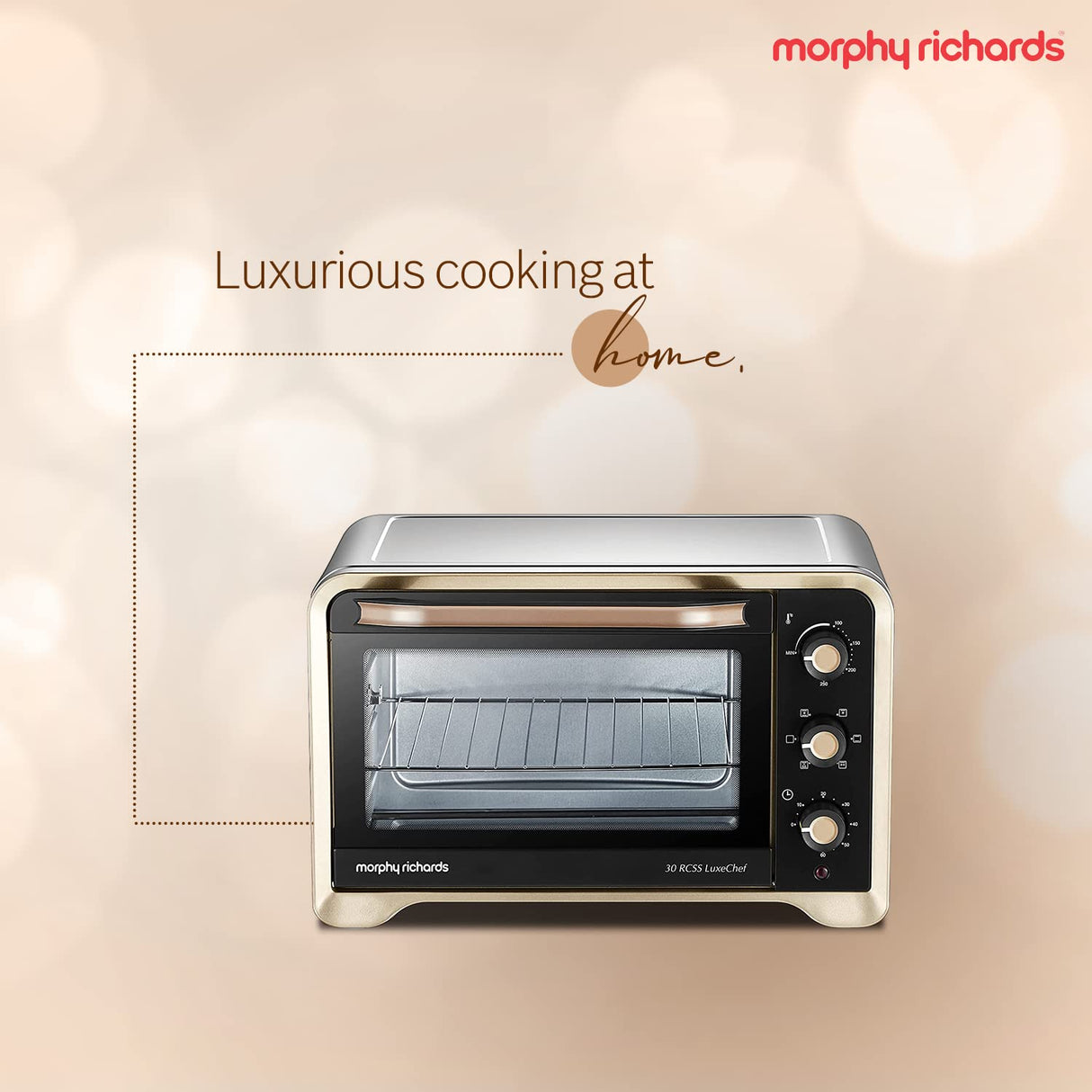 Morphy Richards 30 RCSS Luxechef Oven Toaster Griller OTG (Gold, 30 L)
