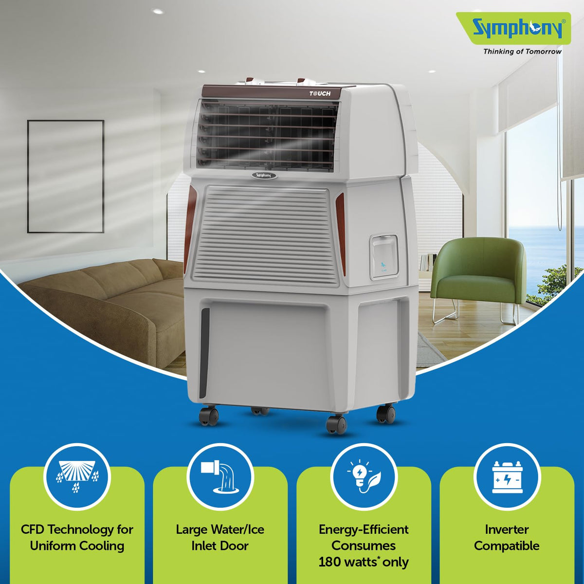 Symphony Touch 40 Room Air Cooler