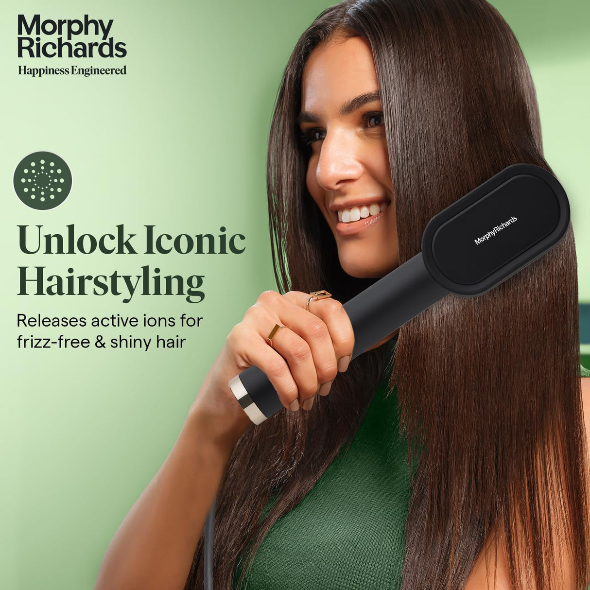Morphy Richards Estella Hair Straightener Brush (Black)