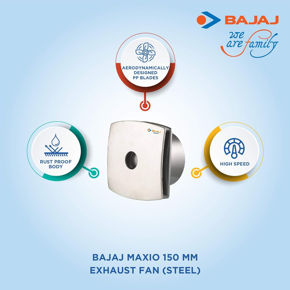 Bajaj Maxio 150mm Exhaust Fan (Steel)