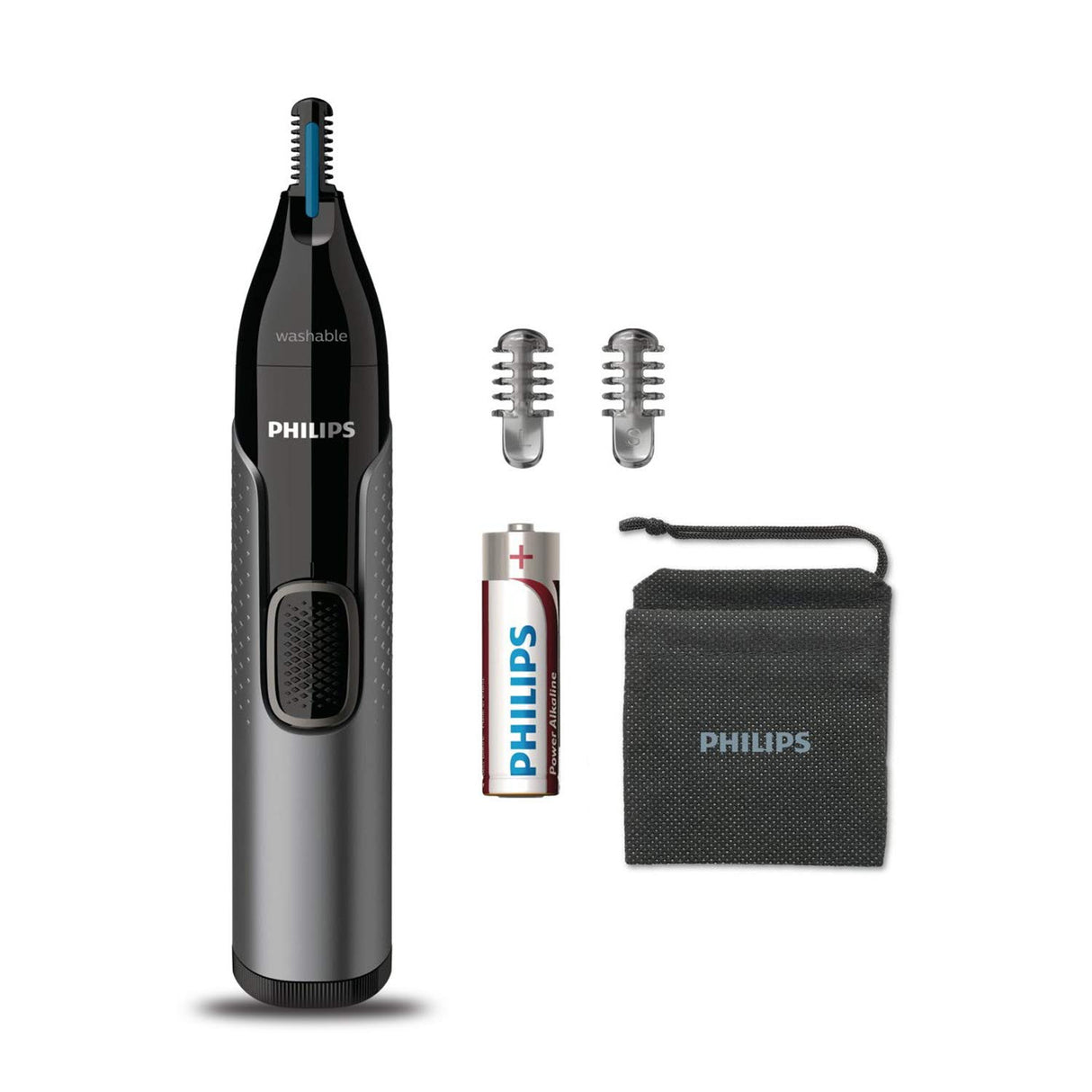 Philips Nose Trimmer NT3650/16 Cordless Nose, Ear & Eyebrow Trimmer (Grey)