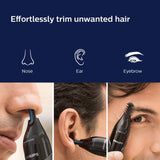 Philips Nose Trimmer NT3650/16 Cordless Nose, Ear & Eyebrow Trimmer (Grey)