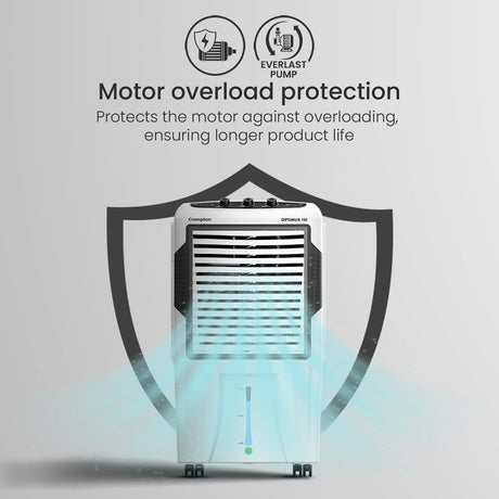 Everlast Pump product with motor overload protection feature on a gray background