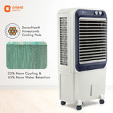 Orient Electric Knight 70L Desert Air Cooler with Densenest Honeycomb pads, Ice chamber, Dust Filter (Grey)