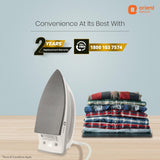 This Iron has  Year Coverage and you can contact on Customer care number 1800 103 7574