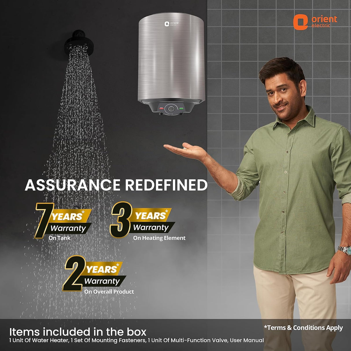 Orient Electric Evapro PC+ has 7 years of warranty on tank , 3 years of warranty on heating element and 2 years of warranty on Overall product 