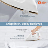 White iron with text on a white background, featuring Orient Electric branding.