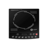 Black induction cooktop with control panel on a white background, featuring the Orient Electric logo.