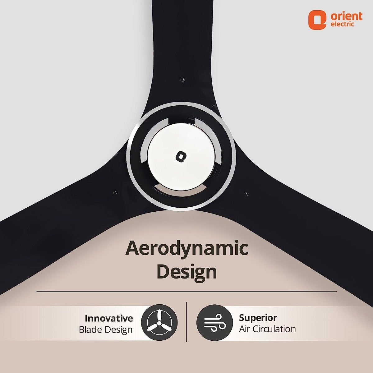 This orient ceiling fan has a aerodynamic deigned blades 