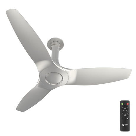 Ceiling fan with remote control on a white background
