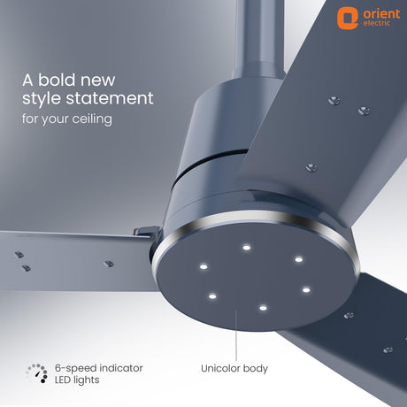 Ceiling light fixture with 'Orient Electric' branding on a neutral background