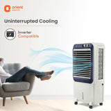 Orient Electric Knight 70L Desert Air Cooler with Densenest Honeycomb pads, Ice chamber, Dust Filter (Grey)
