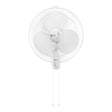 White wall-mounted fan on a white background