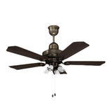 Polycab Poise BLDC 1200mm Premium Underlight Ceiling Fan (Nickel Black Darkwood)