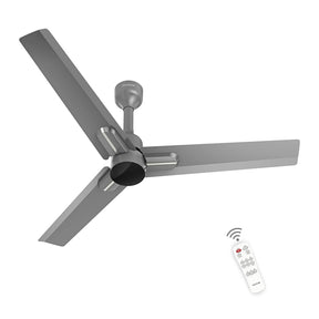 Ceiling fan with remote control on a white background