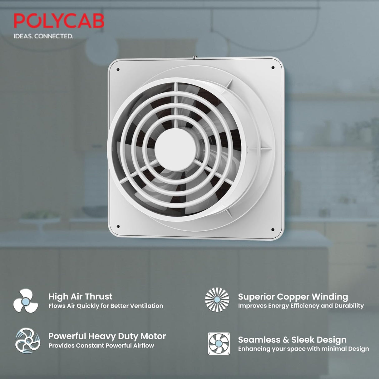 Polycab Freshly Prime 150mm Exhaust fan (White)