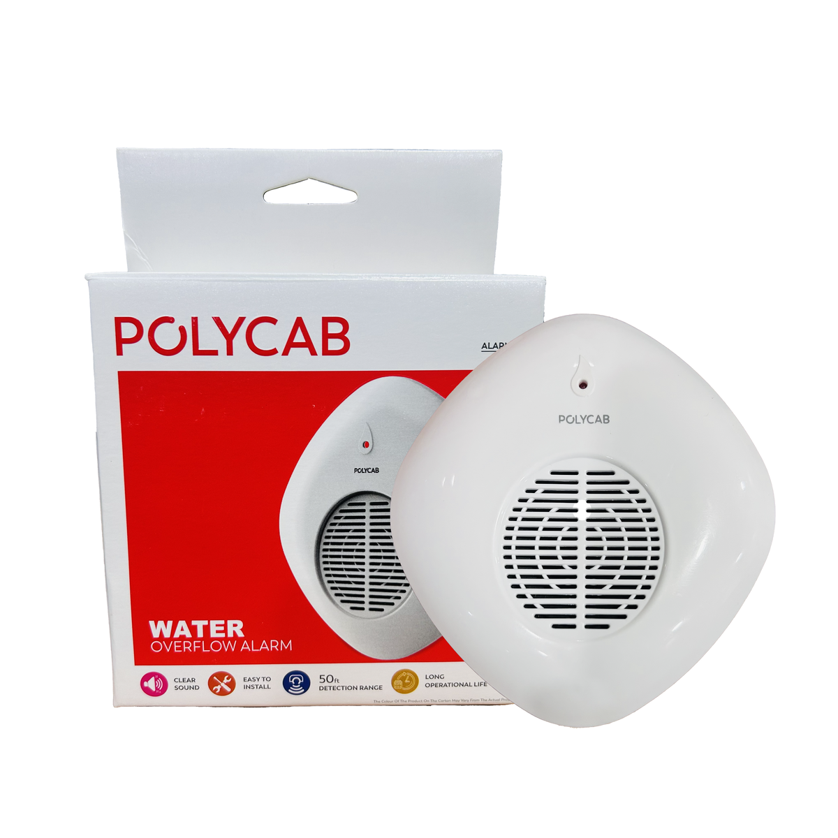 Polycab Water Overflow Alarm (Clear Sound, 50ft Detection range)