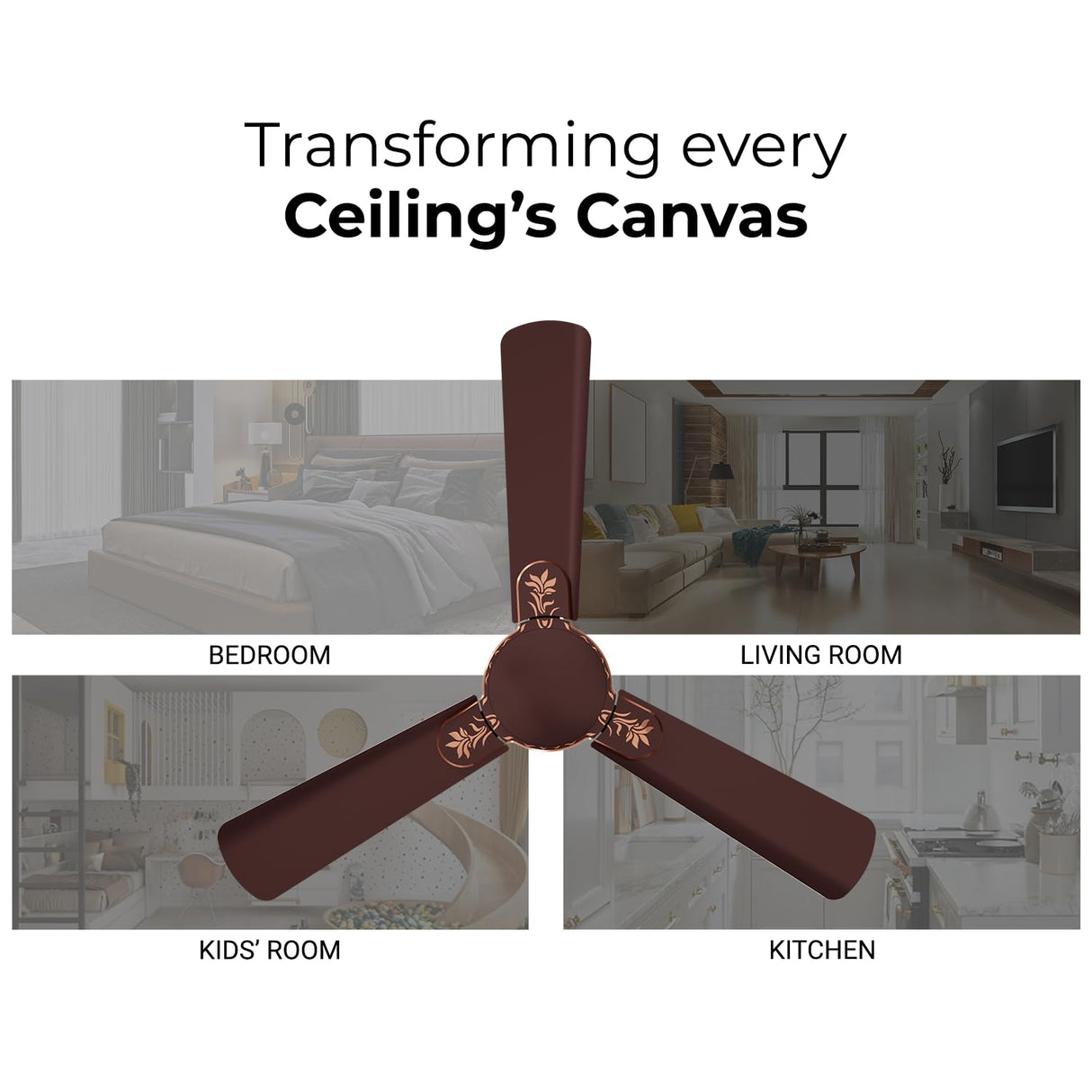 This Polycab Ceiling with brown colour embroidered floral design 