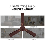 This Polycab Ceiling with brown colour embroidered floral design 