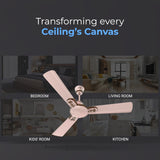 This fan can be installeched anywhere like in bedroom , living room , kitchen Etc 
