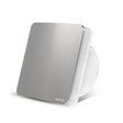 A Polycab 150mm air exhaust fan with a sleek design, featuring a steel finish and a white base.