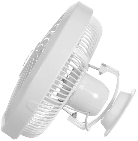 White ceiling fan on a white background