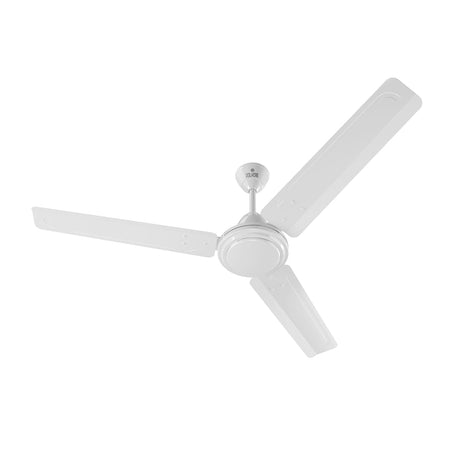 A white 1200mm high-speed ceiling fan with three blades and a central motor unit.