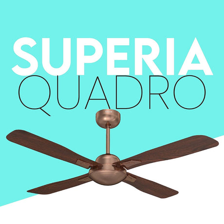 This Polycb superia Quadro ceiling fans comes with 4 blades wooden finish 
