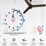 This ceiling fan has UV metallised DECO trim Blades, 370 RPM Speedy Operation with 35 watt Power Input 