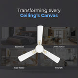 A polycab eleganz Plus ceiling fan shows the suitablilty of this fan in every corner of home. 