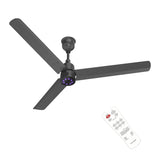 Ceiling fan with remote control on a white background