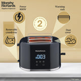 Morphy Richards Windsor Series Digital 2 Slice 800W Pop Up Toaster (Black)