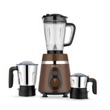 Bajaj Ninja Series Powergrind+ 3 Jars | Powerful 1000W Titan Motor | Mixer Grinder Belgian Chocolate | Black/Chrome