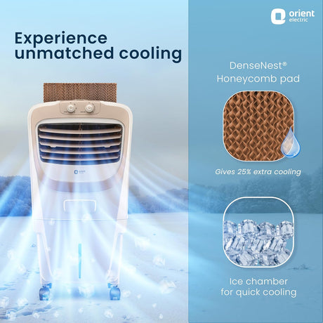 Experience unmatched cooking with Honeycomb pads which gives 25% extra cooling and has ice chamber for quick cooling 