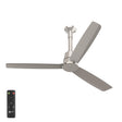Ceiling fan with remote control on a white background