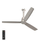 Ceiling fan with remote control on a white background