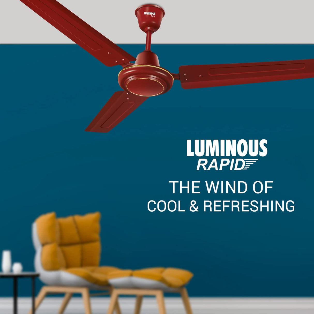 RR Signature Rapid 900mm Ceiling fan (Cherry Red)