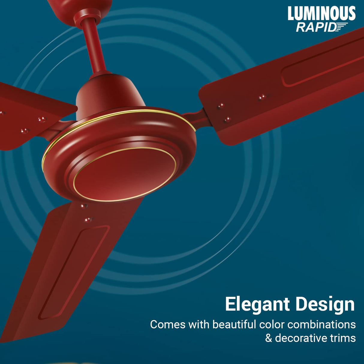 RR Signature Rapid 900mm Ceiling fan (Cherry Red)