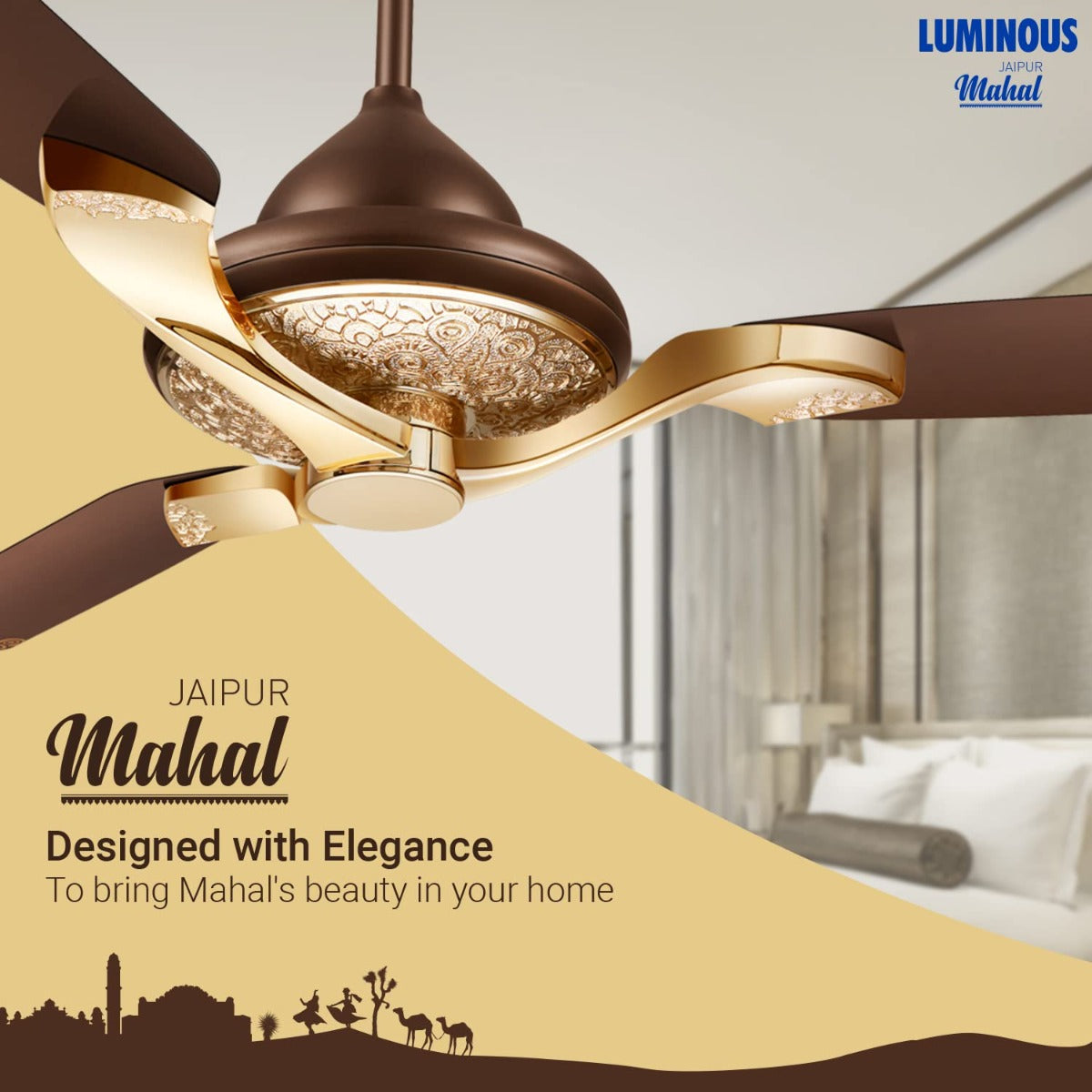 This Designer Ceiling fan has been designed with Elegance to bring Mahal's beauty in your home 