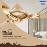 This RR Signature Ceiling fan has been designed beautiful with elegance to bring mahal's beauty in your home 