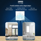 This RR signature Exhaust fan has powerful ventilation with an elegant design with sweep 150mm , Air Delivery -250CMH and RPM- 1350