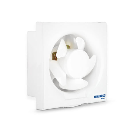 A white LUMINOUS Vento Deluxe HS 150 mm exhaust fan with closed shutters, displayed against a plain background.