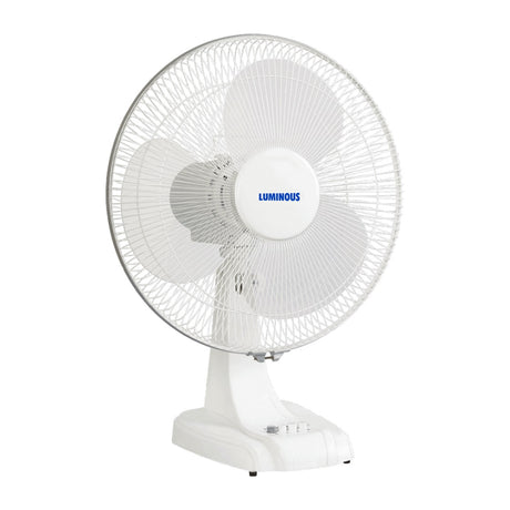 The RR Signature Mojo Plus Table Fan WHite 400mm with white background 