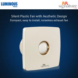 This RR Signature vento Air 100mm has silent plastic fan with aesthetic design with compact , easy to install and noiseless exhaust fan 