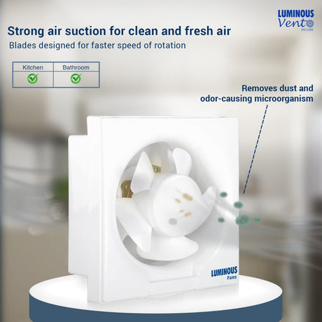 The RR Signature Vento Deluxe HS Exhaust fan has strong air suction for clean and fresh air with blades designed for faster speed of roatation 