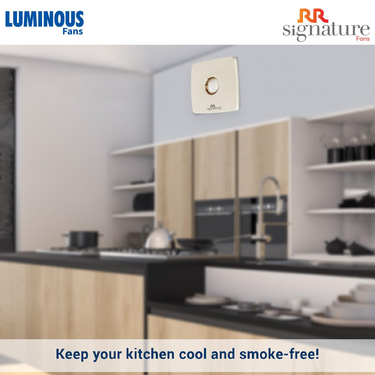 This exhaust fan keeps your kitchen cool and smoke free!