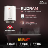 RR Signature Rudram 15 Litre Storage Water Heater Geyser White